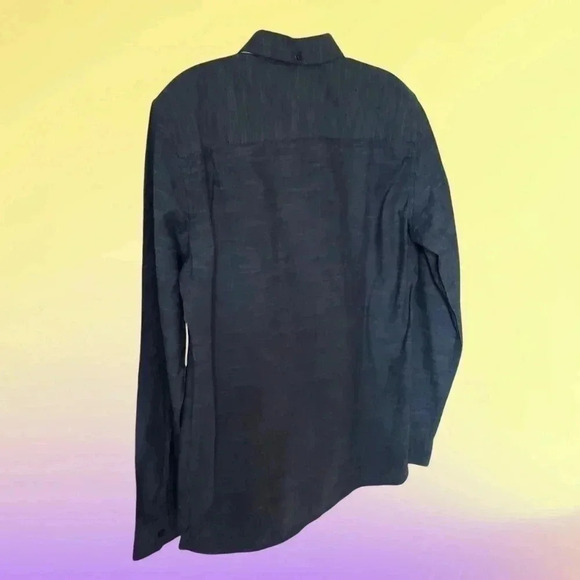 Hurley button up shirt men long sleeve size S blue indigo - Picture 6 of 9